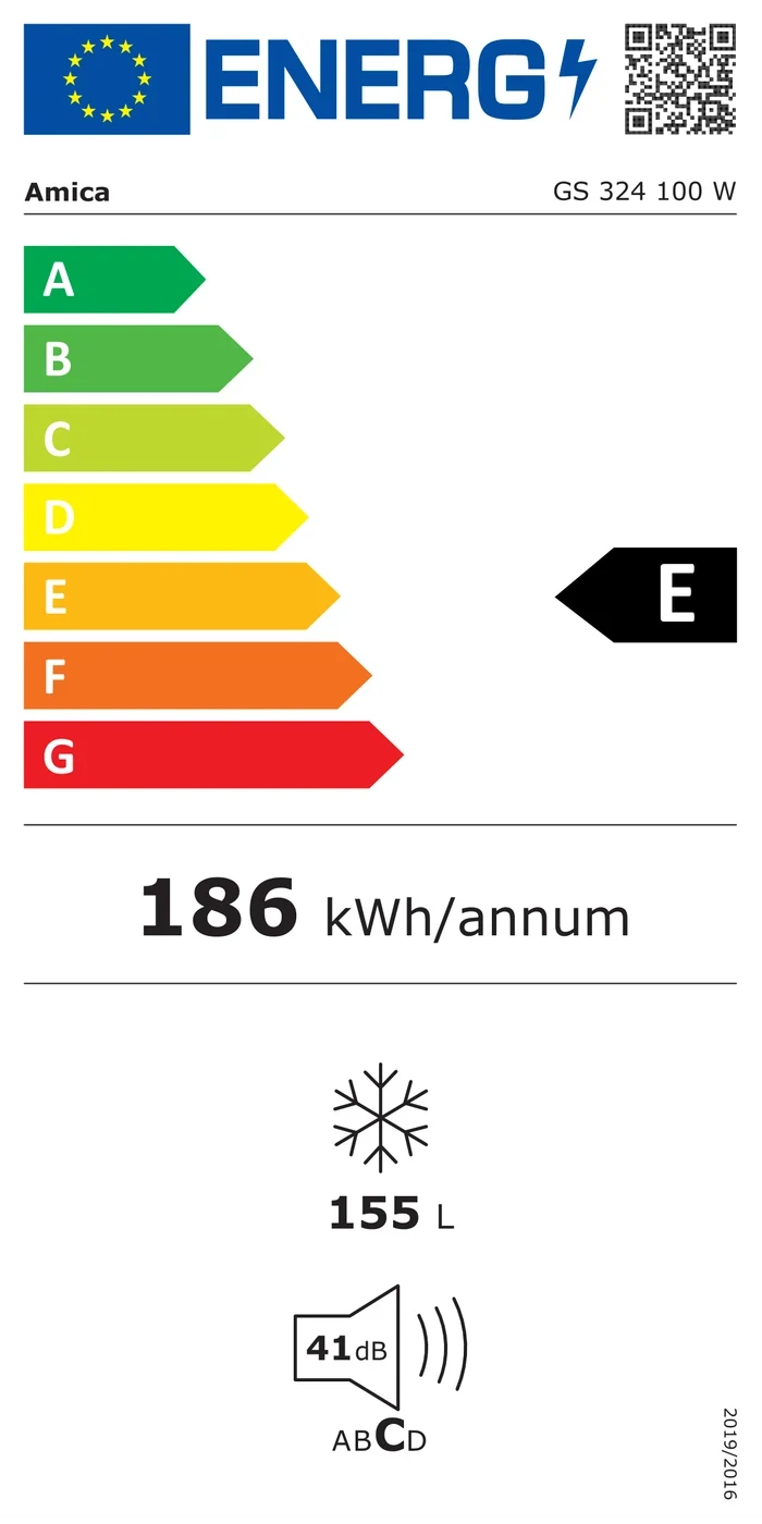 EU-Energielabel – Energieeffizienzklasse E