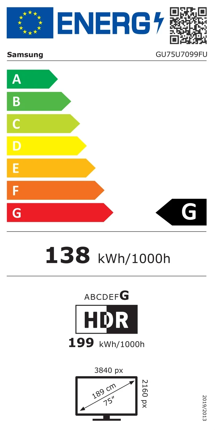 EU-Energielabel – Energieeffizienzklasse G