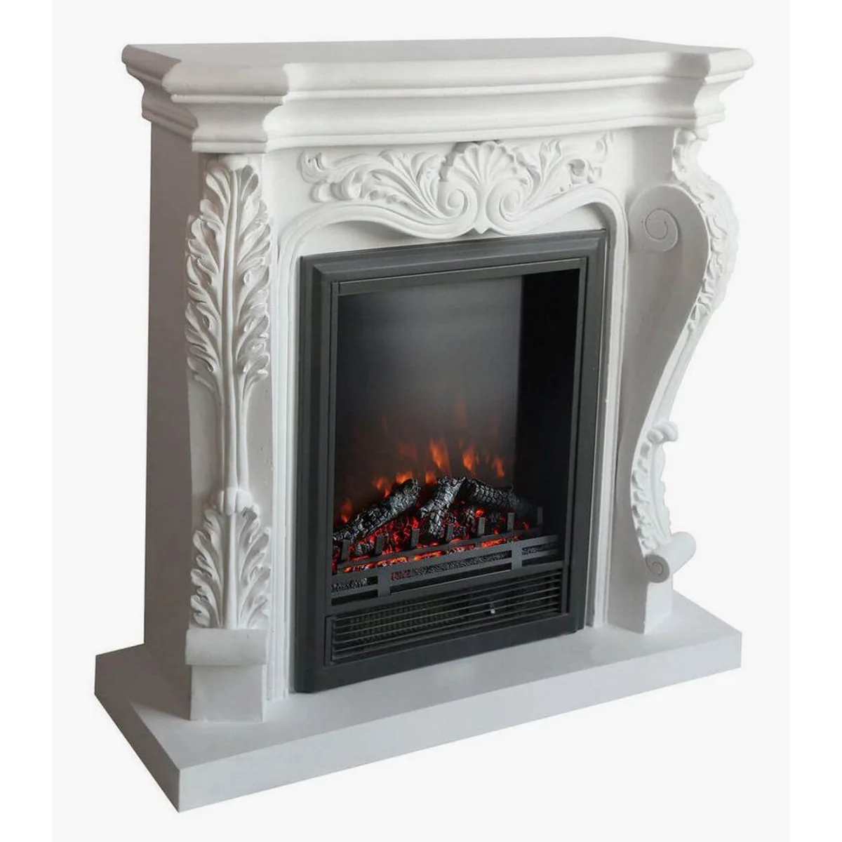 abc HOME Elektrokamin Barockstil, Heizfunktion, Fernbedienung, dimmbare Flammen 3