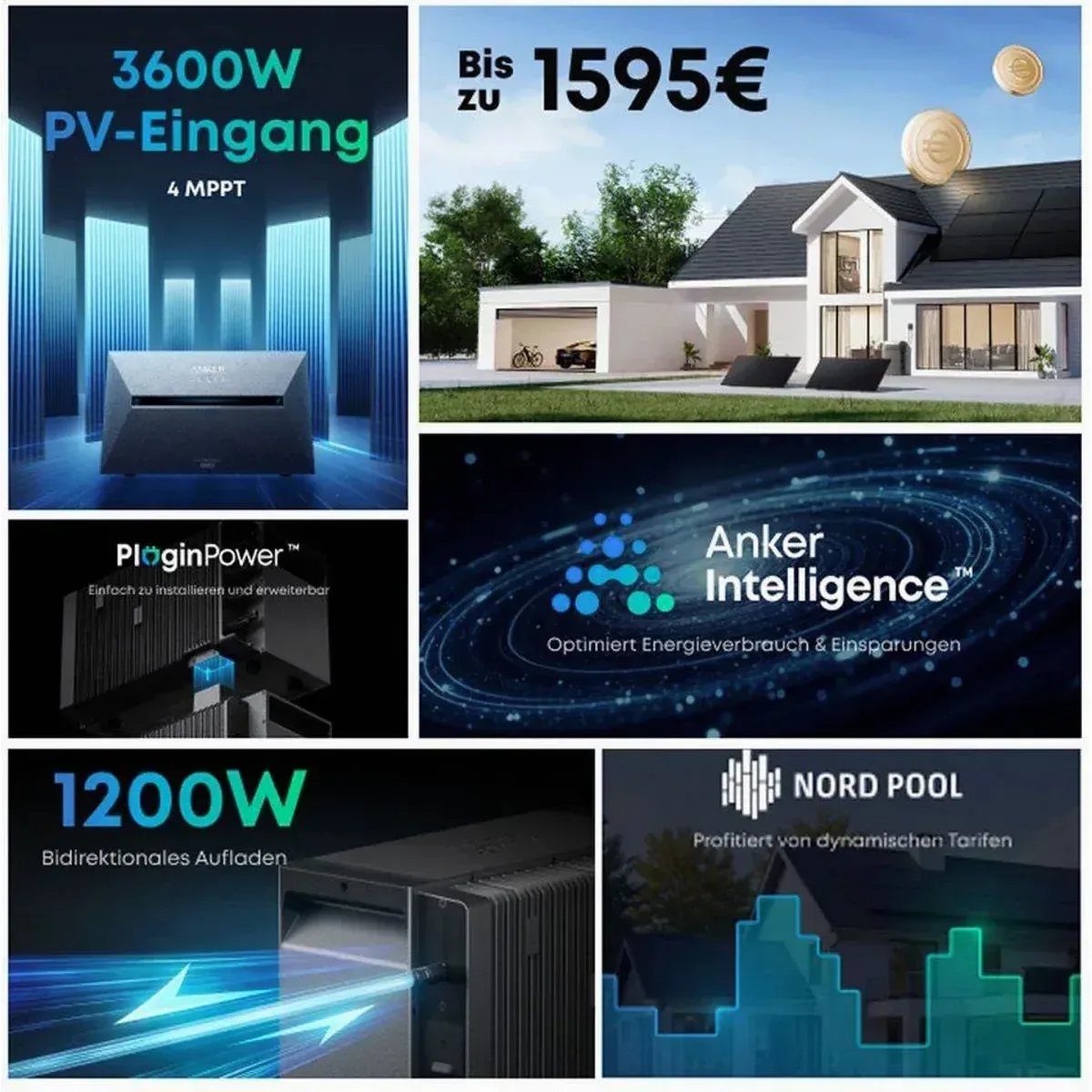 Anker Solix Solarbank 3 E2700 Pro, 2.688 kWh Speicher, 4 MPPT, bidirektionales Aufladen 2