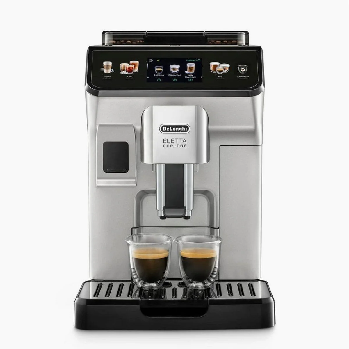 De'Longhi Eletta Explore ECAM450.55.S, 40 Rezepte, kalter Milchschaum, 3,5" Touch-Display 2