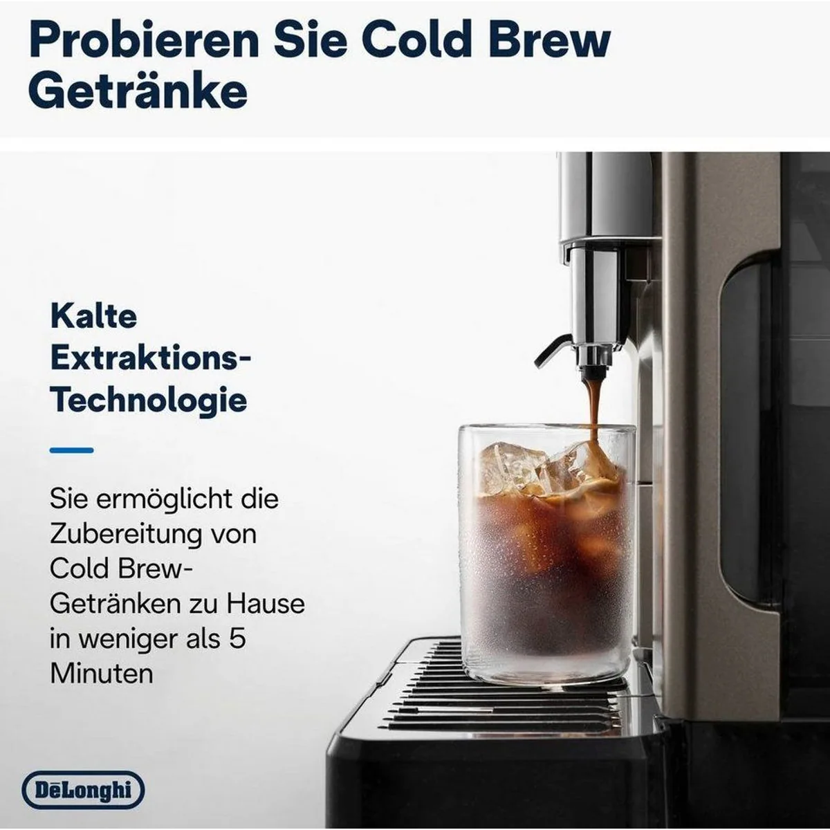 De'Longhi Eletta Explore Cold Brew ECAM450.86.T, 100 Rezepte, 3,5" Touch-Display, To-Go Funktion 5