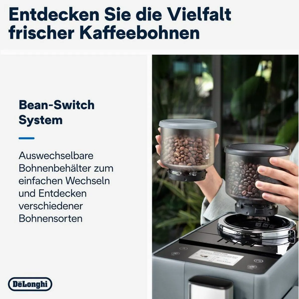 De'Longhi Rivelia EXAM440.55.G, 16 Kaffee-Rezepte, Bean-Switch-System, Touchdisplay 2