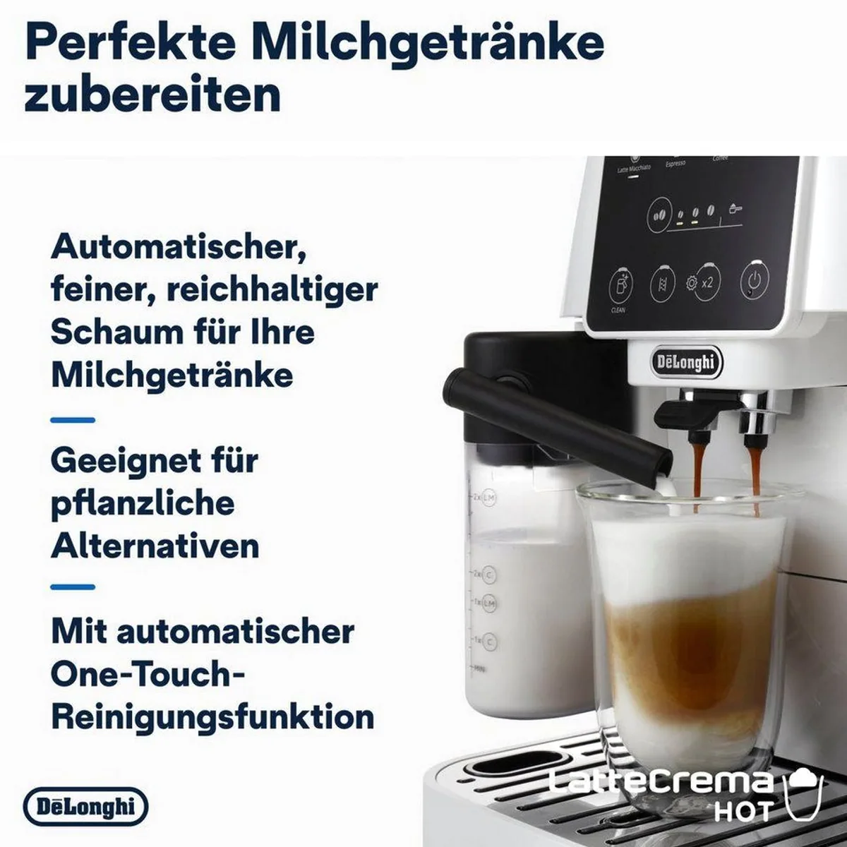 De'Longhi Kaffeevollautomat Magnifica Start ECAM220.61.W, 4 Rezepte, perfekter Milchschaum, einfache Bedienung 4