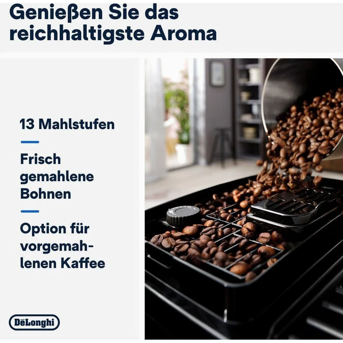 De'Longhi Kaffeevollautomat Start Milk ECAM220.80.SB, einfache Bedienung, Milchkaraffe inklusive 3