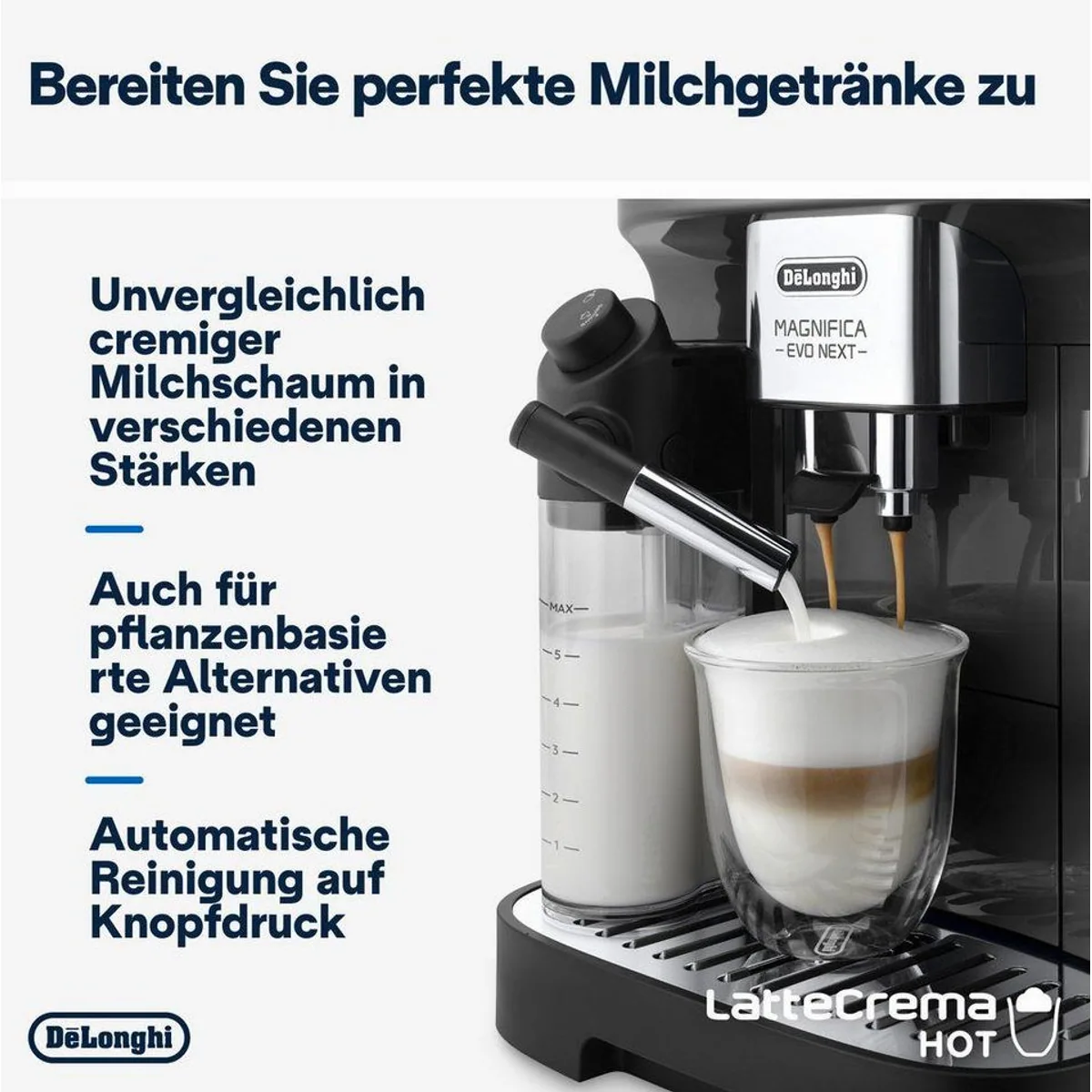 De'Longhi Kaffeevollautomat Magnifica Evo Next ECAM310.60.GB, intuitive Bedienung, 10 Getränkevariationen 4