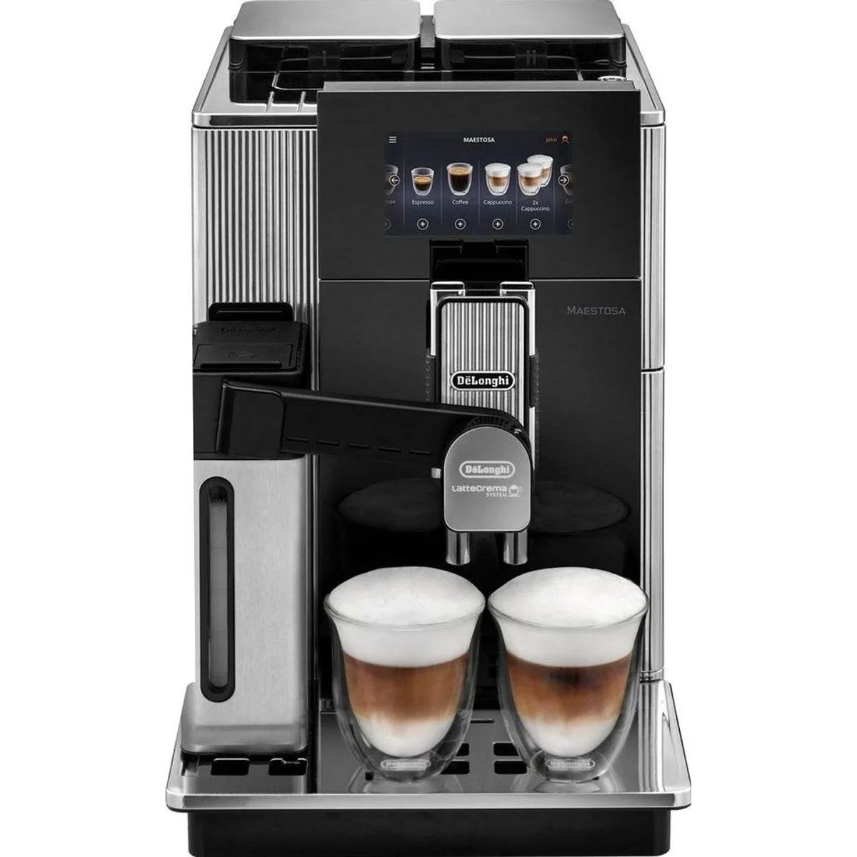 De'Longhi Maestosa EPAM960.75.GLM, 2 Bohnenbehälter, 22 Kaffeespezialitäten, Touchscreen 4