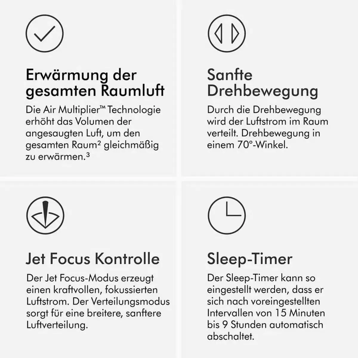 DYSON AM09 Heizlüfter & Ventilator, Jet Focus Technologie, Sleep-Timer Funktion 5