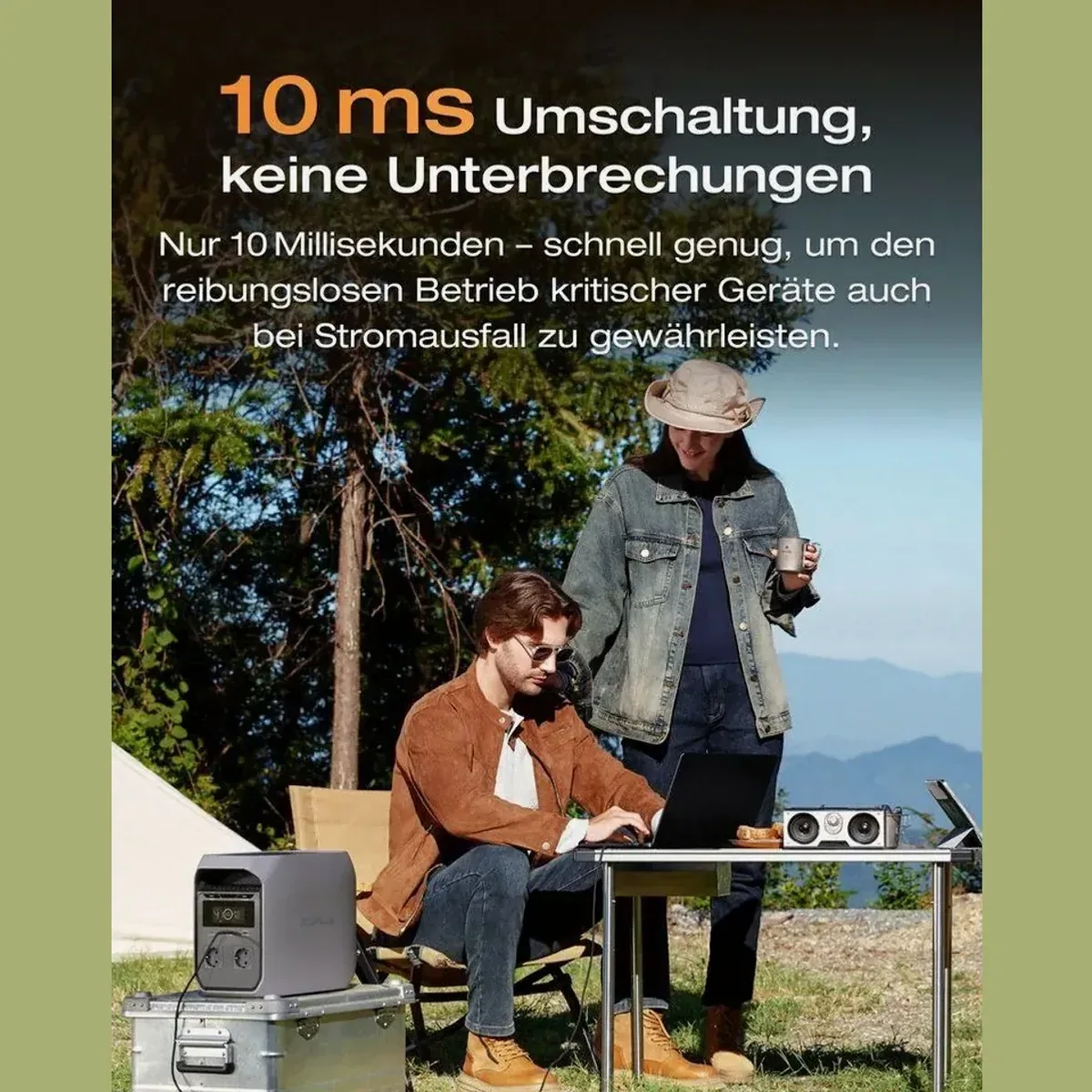 Ecoflow DELTA 3 Powerstation, 1.800 W Dauerleistung, 3.600 W Spitzenleistung, 60 Minuten Ladezeit 3