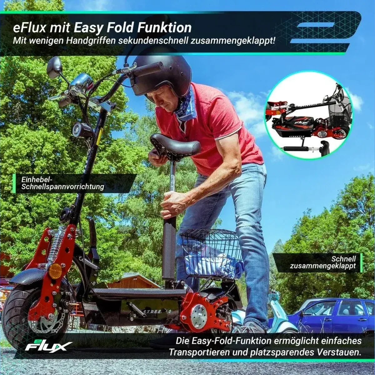 eFlux Street 40 E-Scooter, 800 Watt Motor, klappbar 2