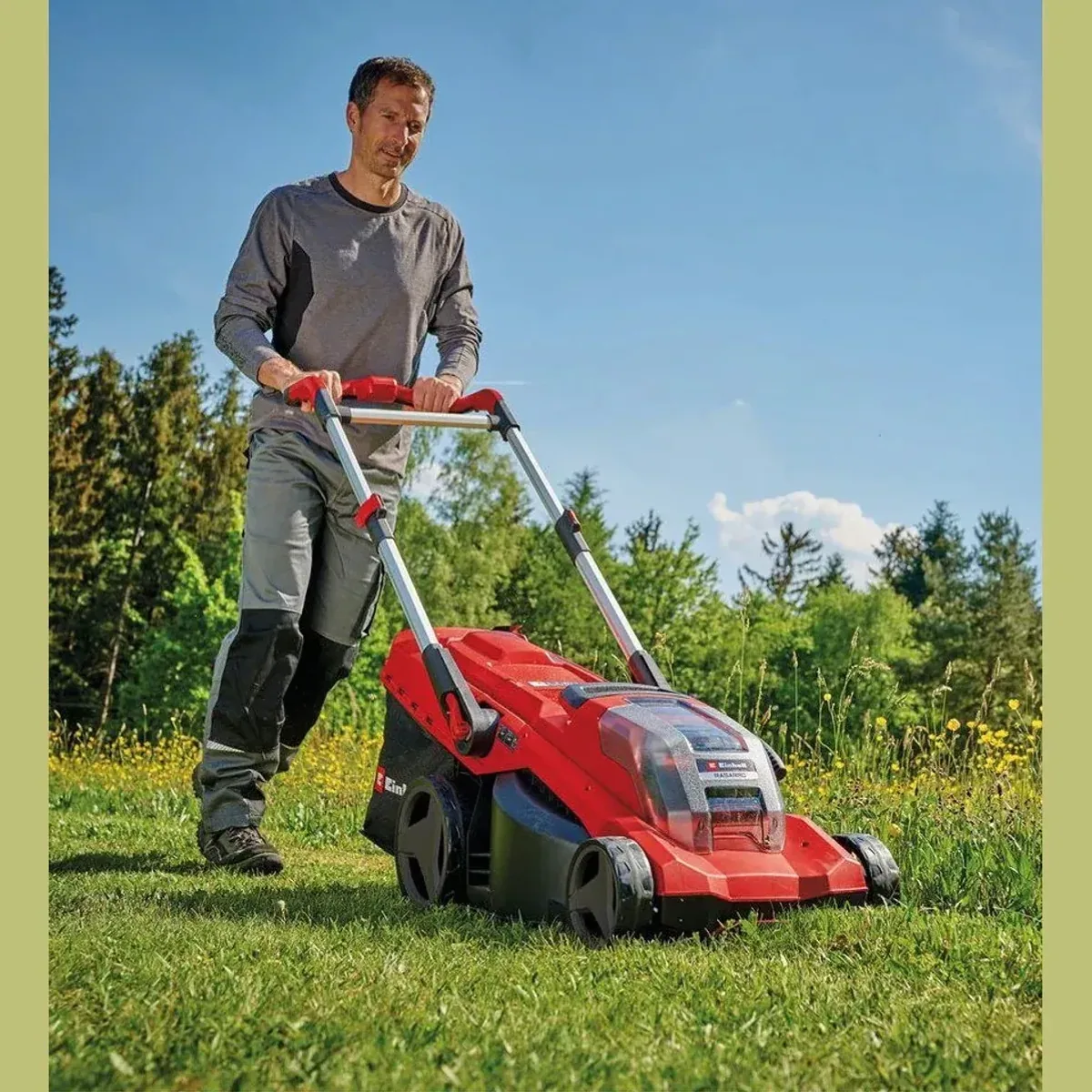 Einhell RASARRO 36/42 Akkurasenmäher, 42 cm Schnittbreite, 2x 5,2 Ah Akkus 2