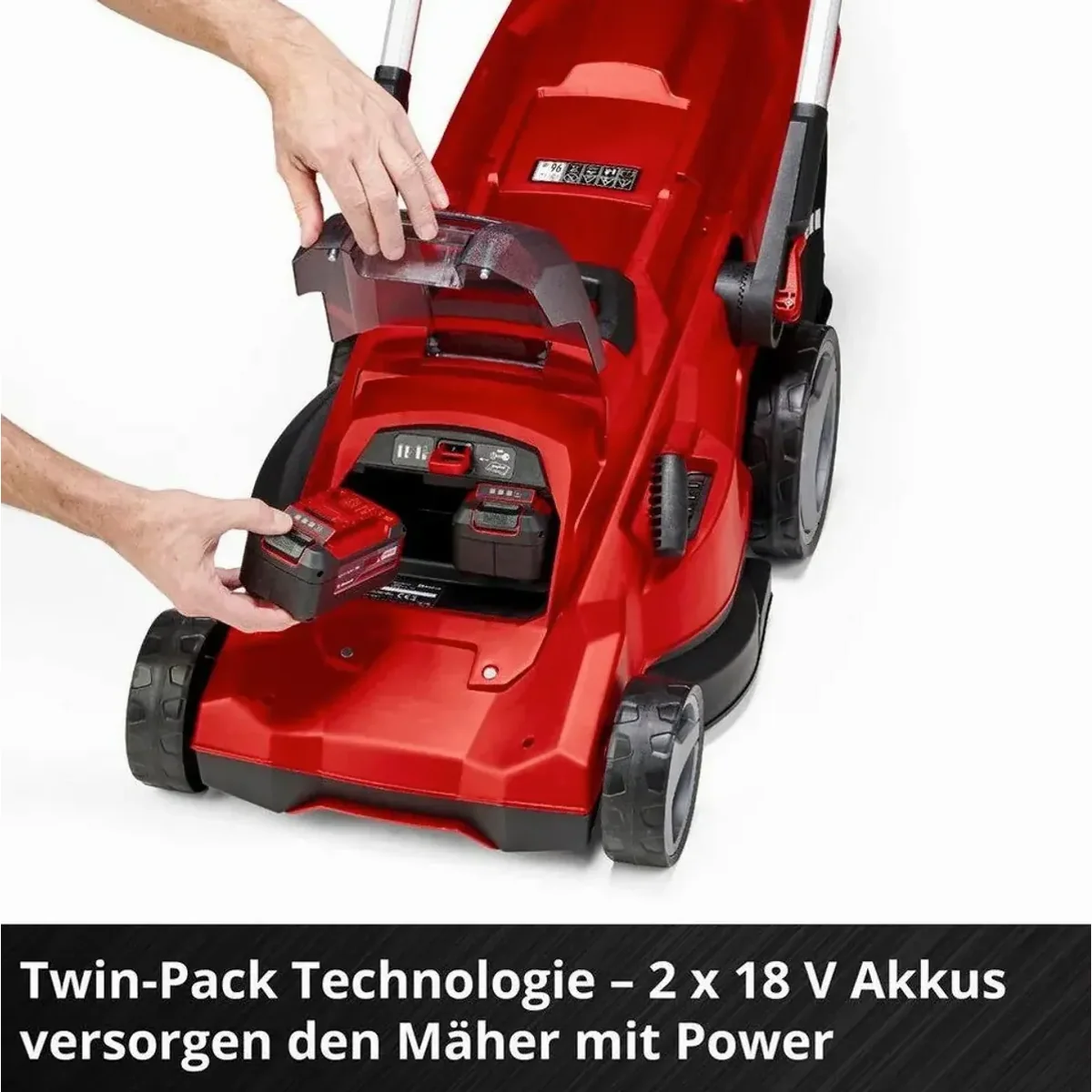 Einhell RASARRO 36/42 Akkurasenmäher, 42 cm Schnittbreite, 2x 5,2 Ah Akkus 4