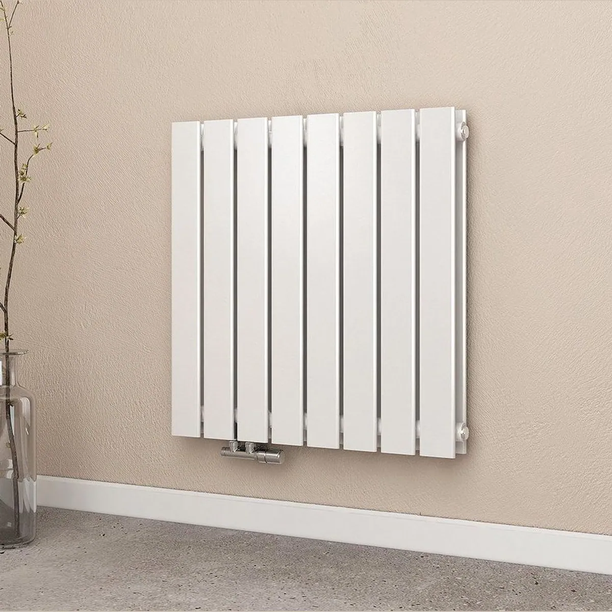 EMKE Heizkörper Doppellagig Flach Horizontal, hohe Heizleistung, kompakte Bauweise, elegantes Design