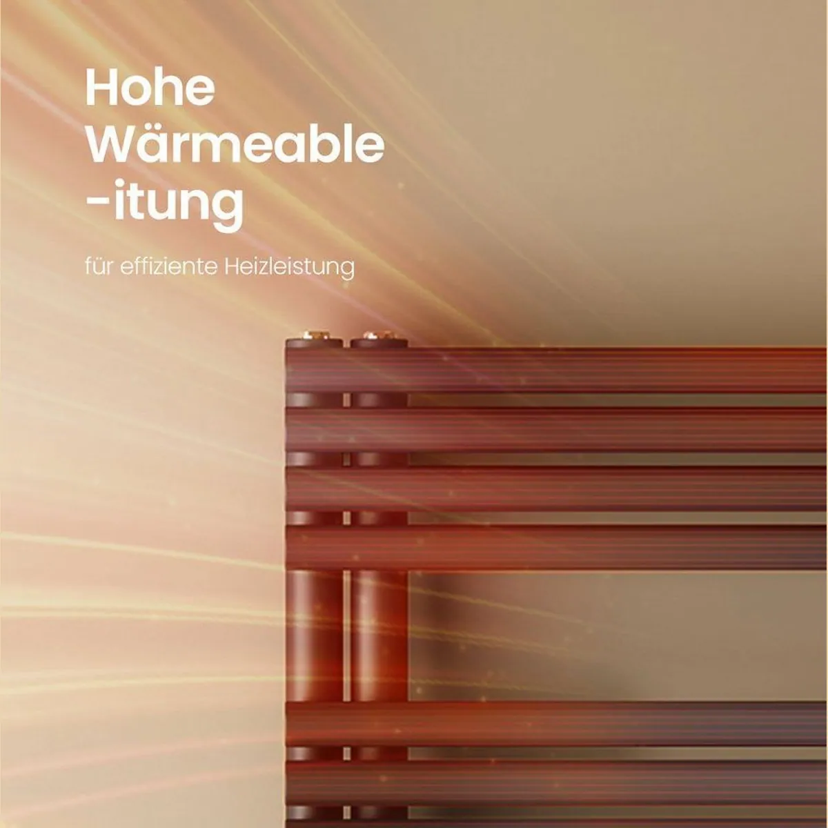 EMKE Badheizkörper, elegantes Design, effiziente Wärmeverteilung — 776W für 5 qm 2