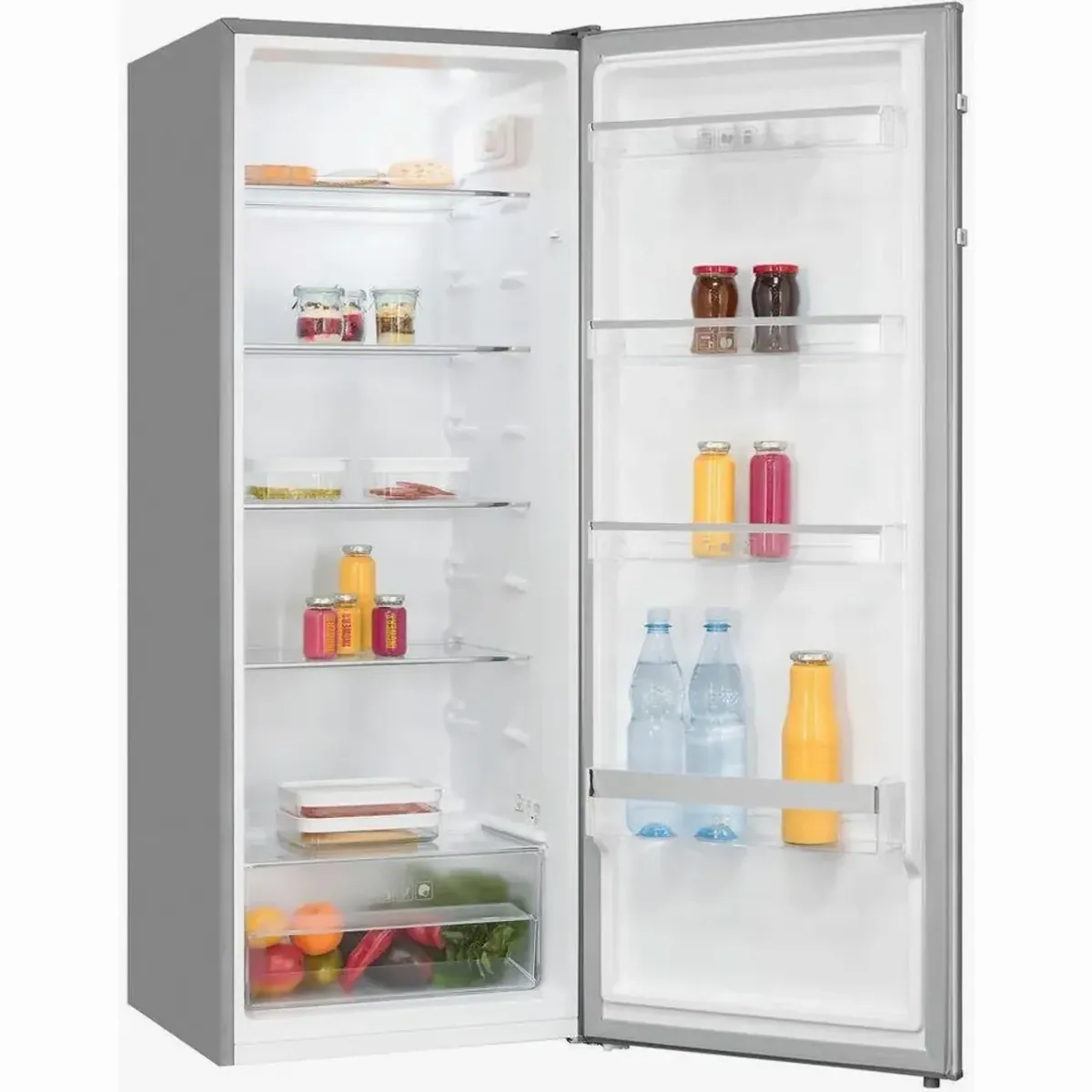 exquisit KS320-V-H-040D Vollraumkühlschrank, 242 l Volumen, 39 dB Betriebsgeräusch, 5 Ablageflächen 2
