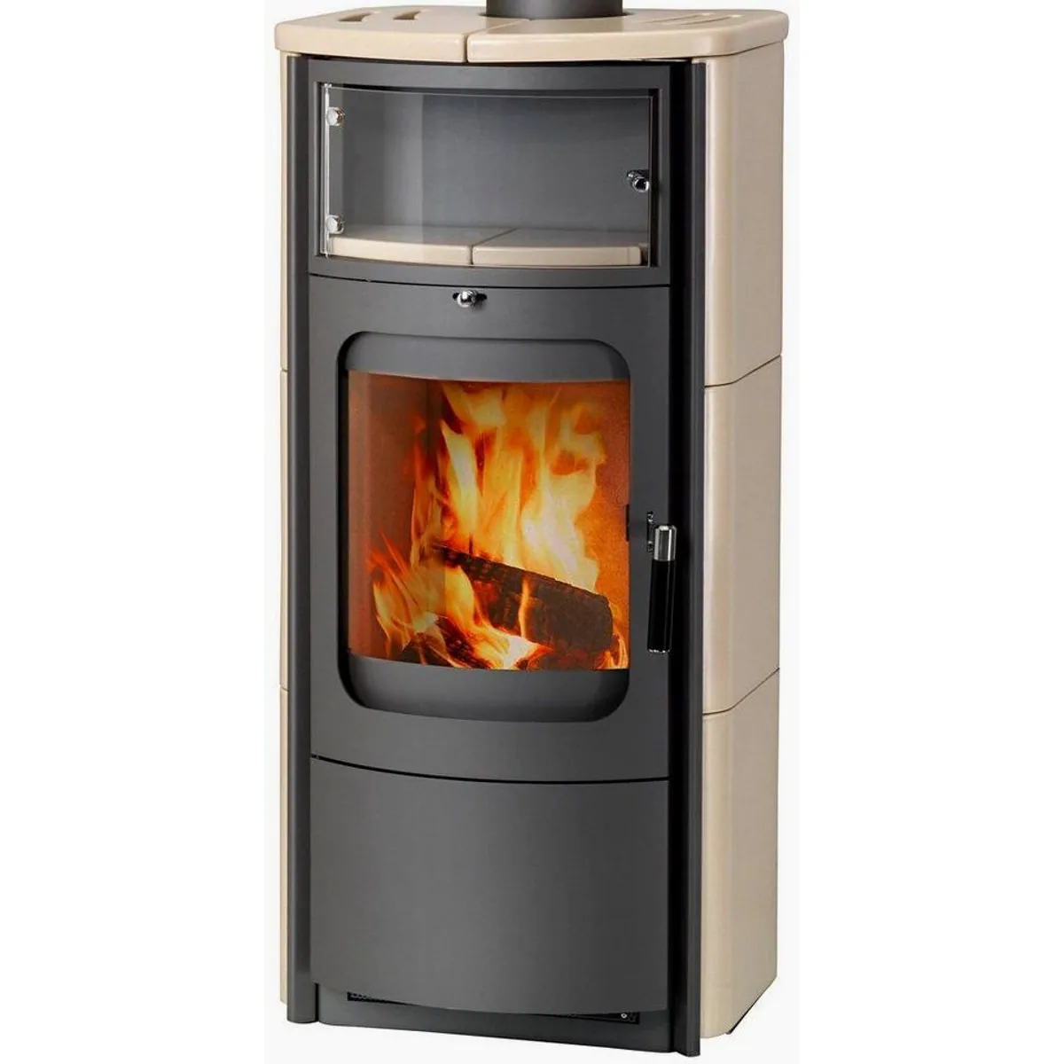 HARK Kaminofen Opera B Kachel creme, 7 kW, hoher Wirkungsgrad