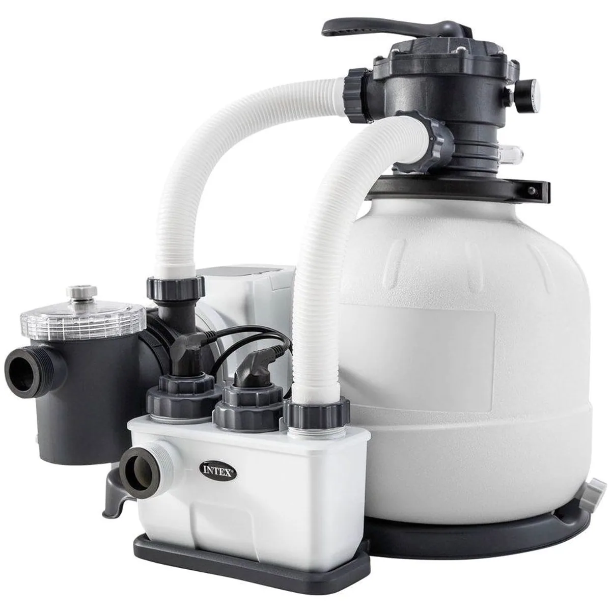 Intex Sandfilteranlage Krystal Clear CG-26675, effizientes Salzwasser-System, 7900 l/h