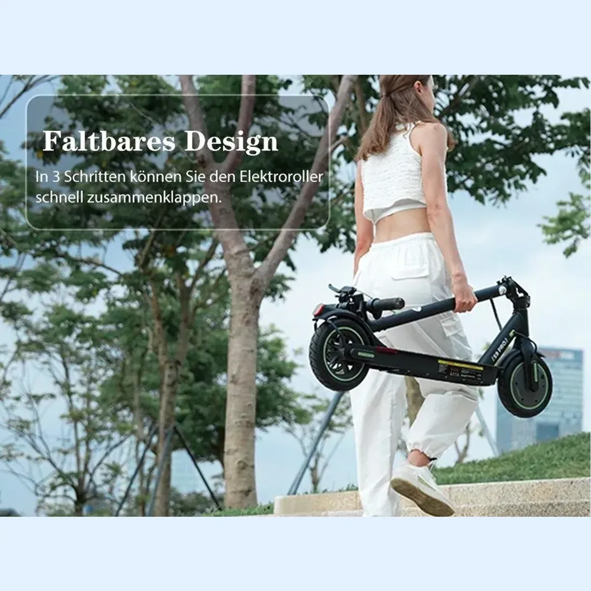 iSinwheel E-Scooter, 400W Motor, 30 km Reichweite, Straßenzulassung 2