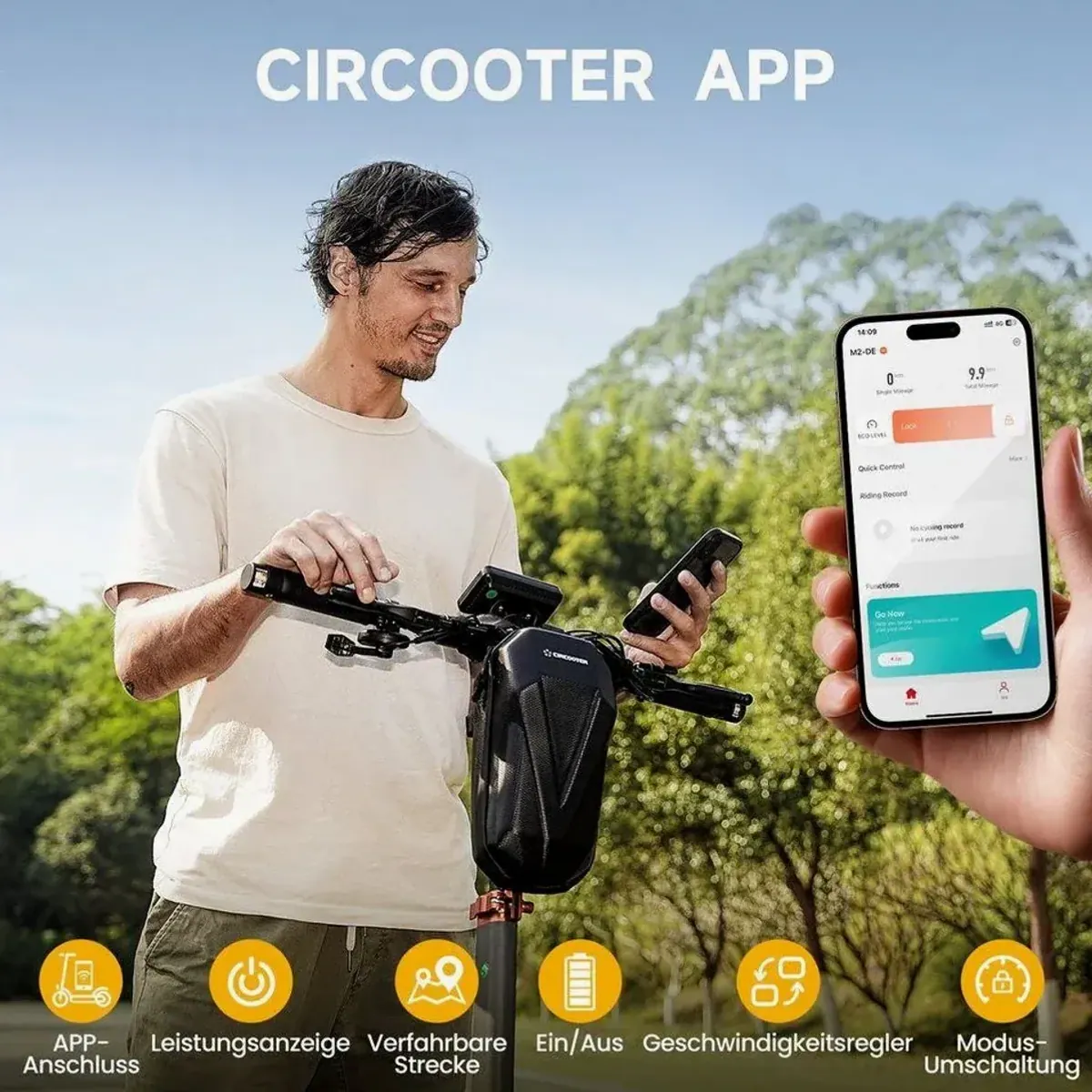 iSinwheel E-Scooter, 60-70 km Reichweite, 20 km/h, Offroad-fähig 4