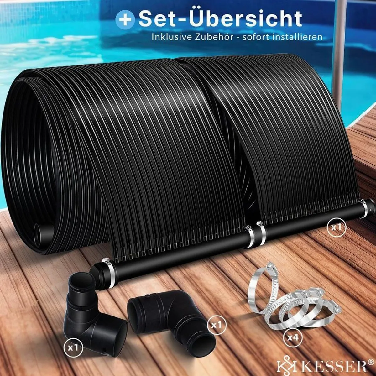 KESSER Solarheizmatte, vielseitig einsetzbar für Pools bis 24.000 Liter 5