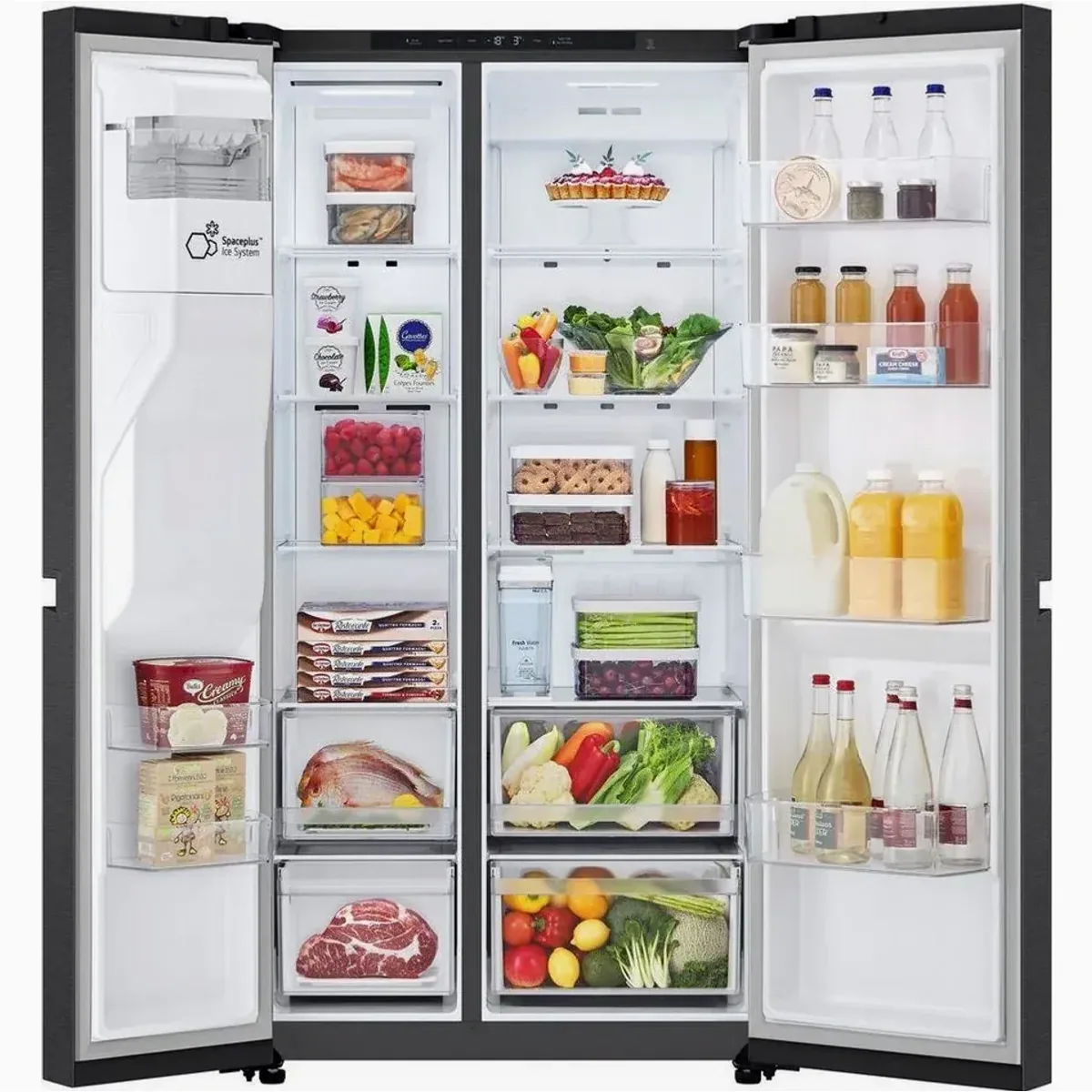 LG GSLC41EPPE Side-by-Side Kühlschrank, Total No Frost, Multi-Airflow, integrierter Wassertank 4