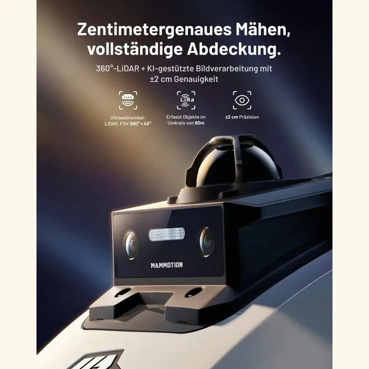 Mammotion YUKA Mini 2 Mähroboter, 360° LiDAR, KI-Visions-Technologie 2