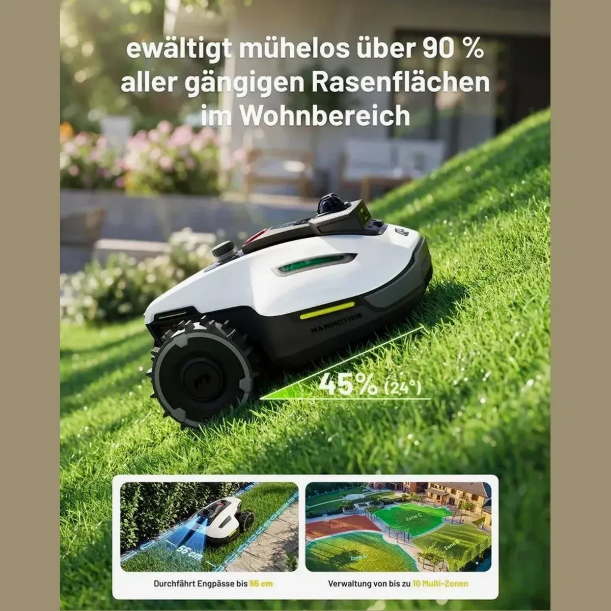 Mammotion YUKA Mini 2 Mähroboter, 360° LiDAR, KI-Visions-Technologie 5