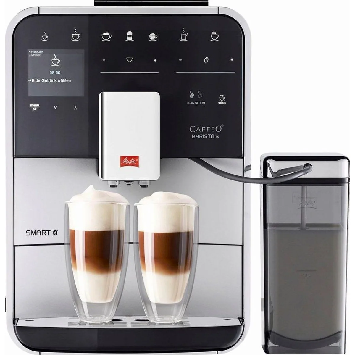 Melitta Kaffeevollautomat Barista TS Smart, 21 Kaffeerezepte & 8 Benutzerprofile, 2-Kammer Bohnenbehälter 4
