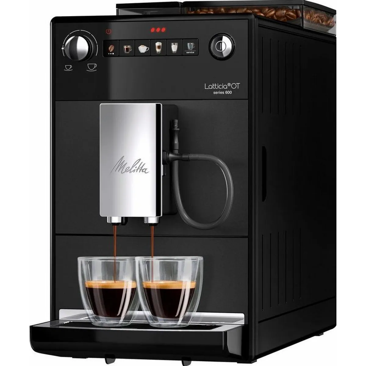 Melitta Latticia One Touch F300-100, doppelte Milchaufschäumung, XL Wassertank, XL Bohnenbehälter 2