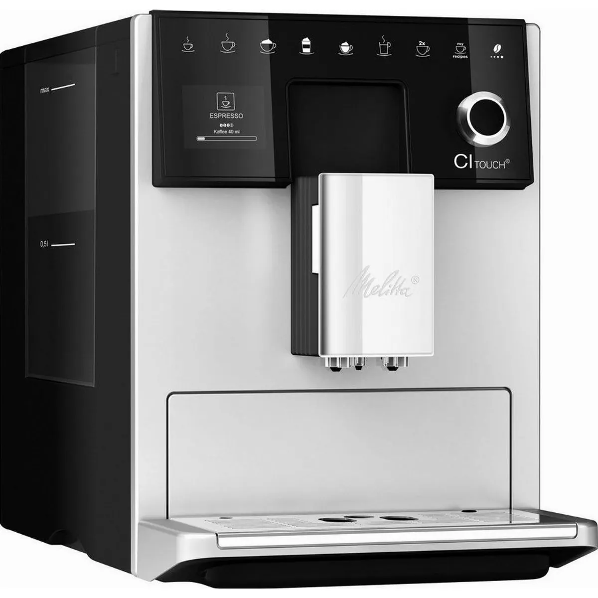 Melitta CI Touch Kaffeevollautomat, 10 Kaffeerezepte, 2-Kammern-Bohnenbehälter 2
