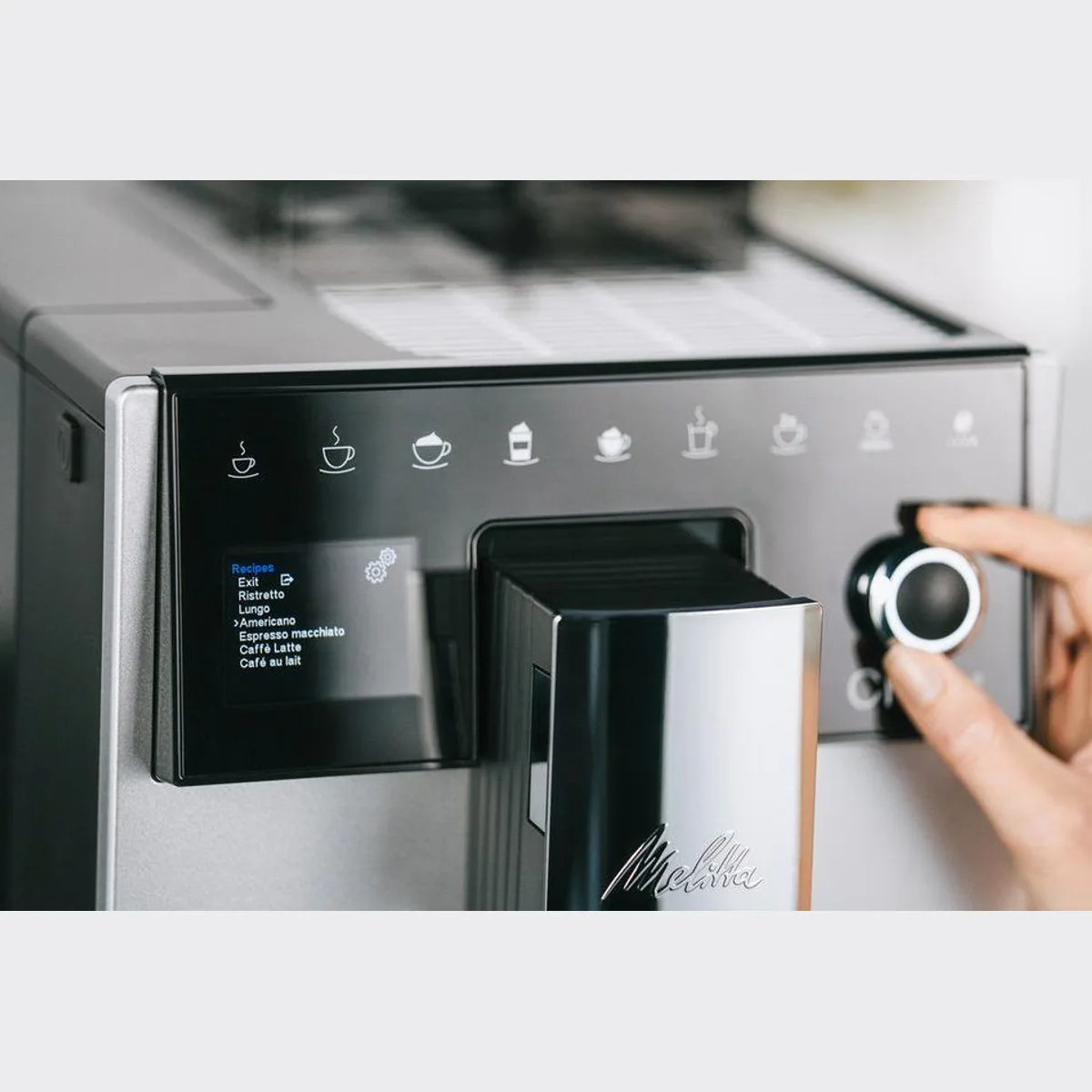 Melitta CI Touch Kaffeevollautomat, 10 Kaffeerezepte, 2-Kammern-Bohnenbehälter 4