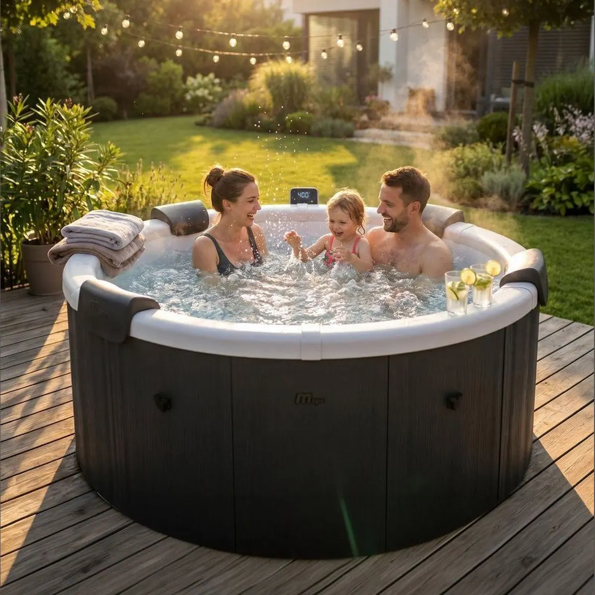 mSpa Whirlpool Frame Denver F-DE066W, 6 Personen, App-Steuerung, UVC+ Reinigung