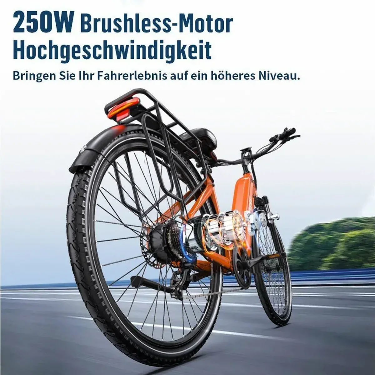 Onesport OT05pro E-Bike Cityrad, 36V Akku, 140 km Reichweite, 7-Gang Shimano 2
