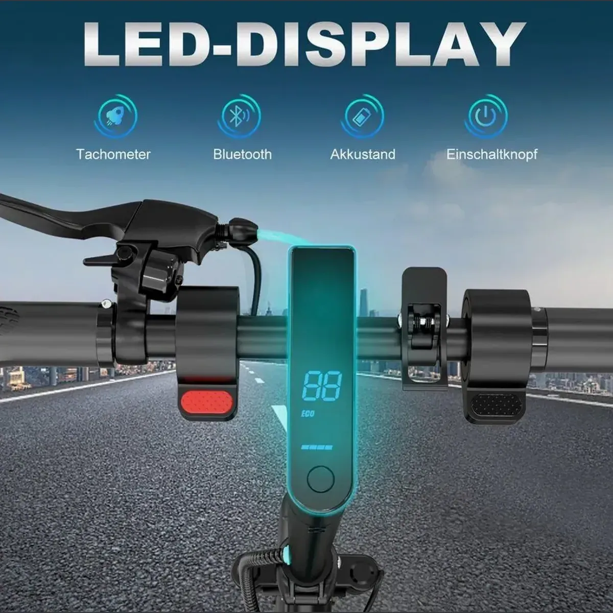 RCB TECH EV85F E-Scooter, 400 W Motor, 30 km Reichweite, klappbar 4