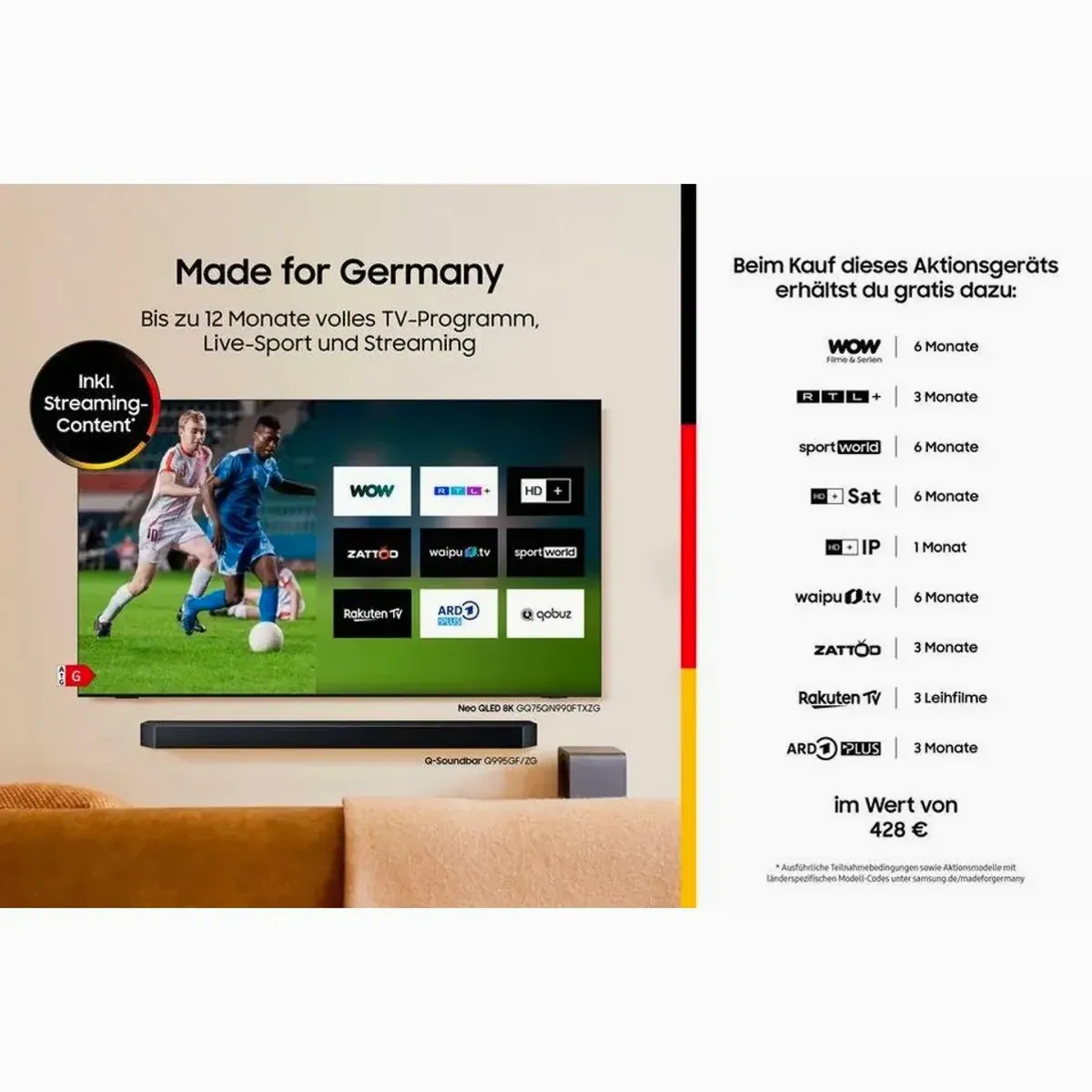 Samsung GQ55S85FAU OLED-Fernseher, 55 Zoll, 4K Ultra HD, Dolby Atmos 2