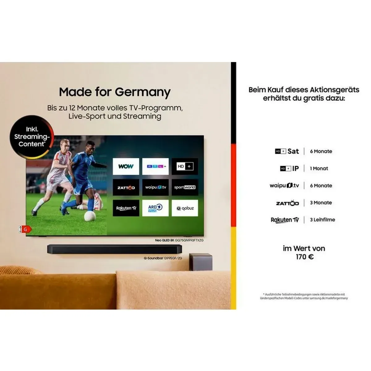 Samsung GU85U8079FU LED-Fernseher, 85 Zoll, 4K Ultra HD, Triple Tuner 2