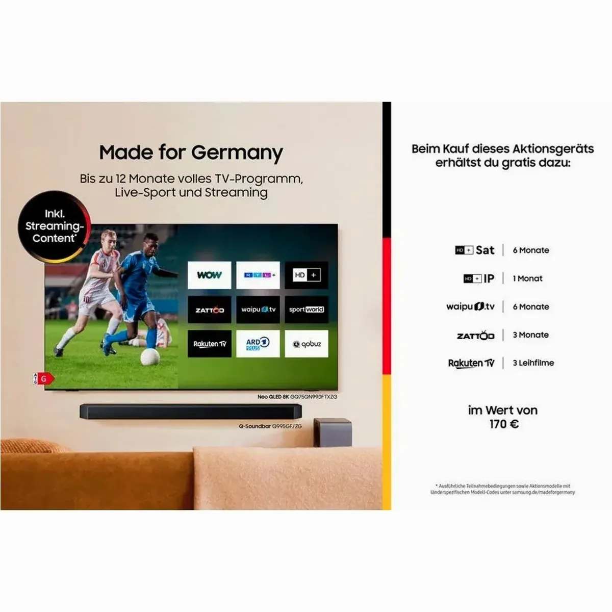 Samsung GU75U7099FU LED-Fernseher, 75 Zoll, 4K Ultra HD, Smart-TV 2