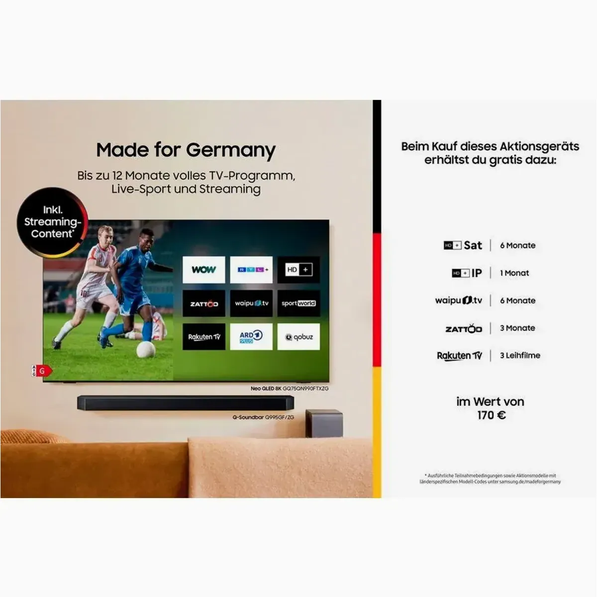 Samsung GU85U7099FU LED-Fernseher, 85 Zoll, 4K Ultra HD — Smart-TV, Triple Tuner, Crystal Prozessor 2