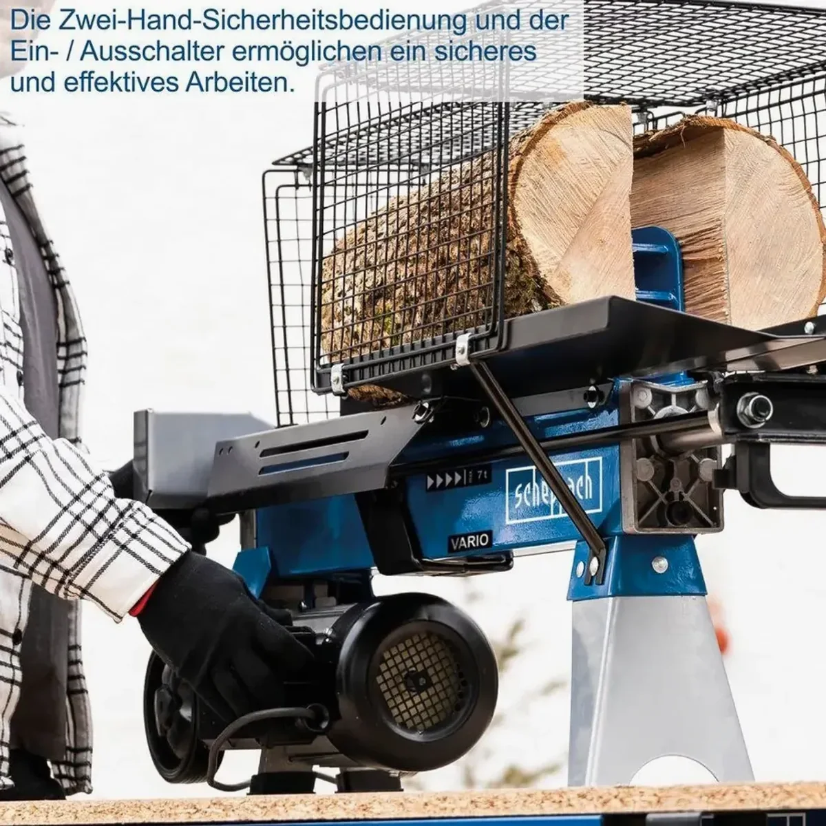 Scheppach HL760L Holzspalter, 2200 W, 7 t Spaltkraft, 52 cm Spaltgutlänge 4