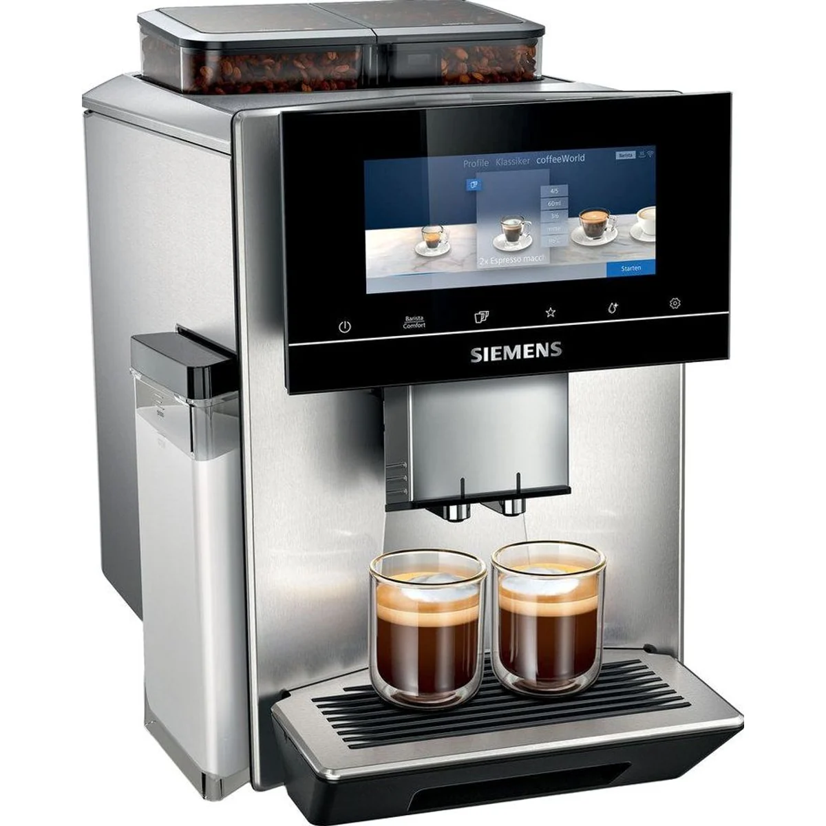 SIEMENS Kaffeevollautomat EQ900, intuitives TFT-Display, Barista-Modus, Geräuschreduzierung