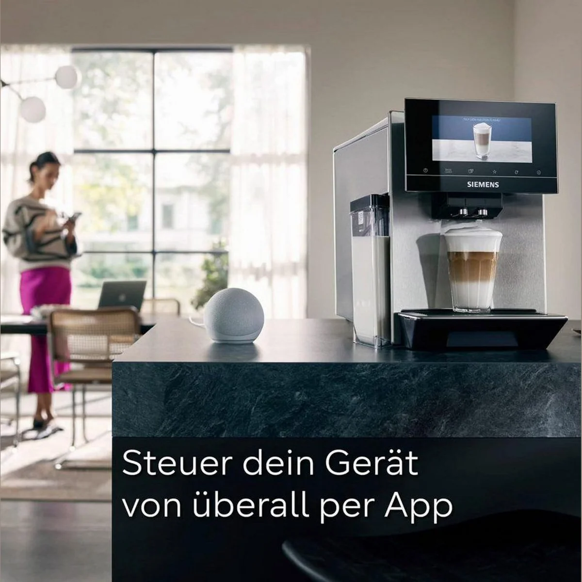 SIEMENS Kaffeevollautomat EQ900, intuitives TFT-Display, Barista-Modus, Geräuschreduzierung 2