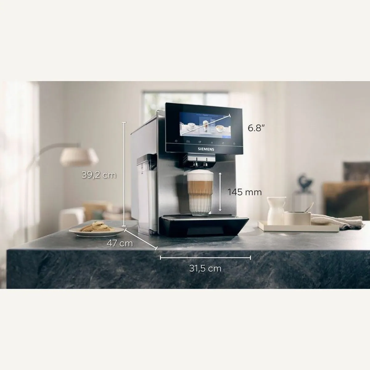 SIEMENS EQ900 Kaffeevollautomat, intuitives TFT-Display, Barista-Modus 2