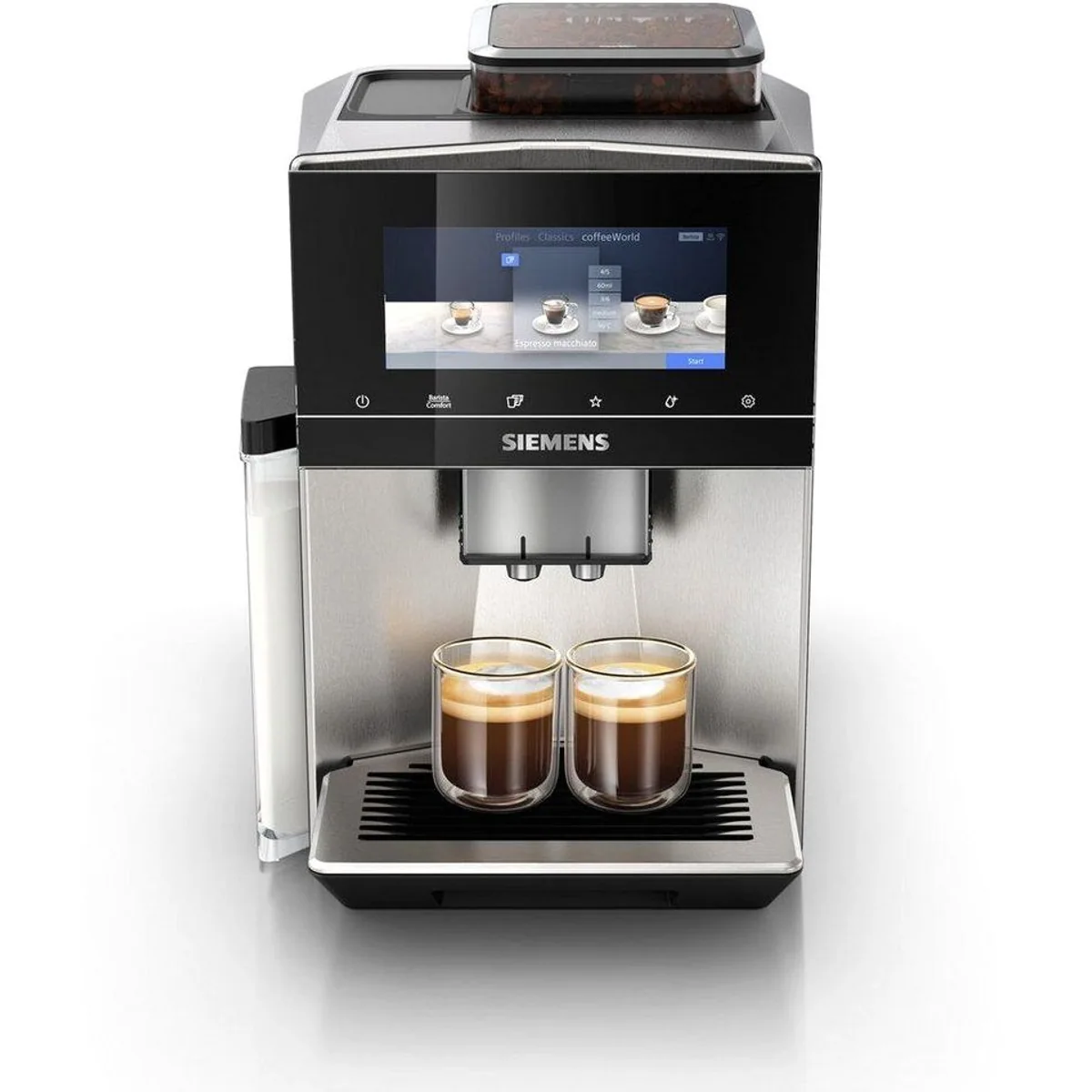SIEMENS EQ900 TQ903D43 Kaffeevollautomat, intuitives Display, Geräuschreduzierung, App-Steuerung