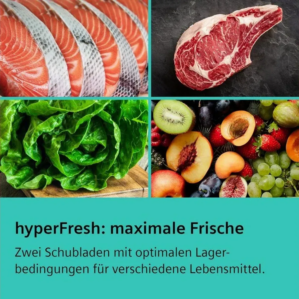 SIEMENS KG39NAIAU Kühl-/Gefrierkombination, Energieeffizienzklasse A, leise im Betrieb, hyperFresh 0°C 2