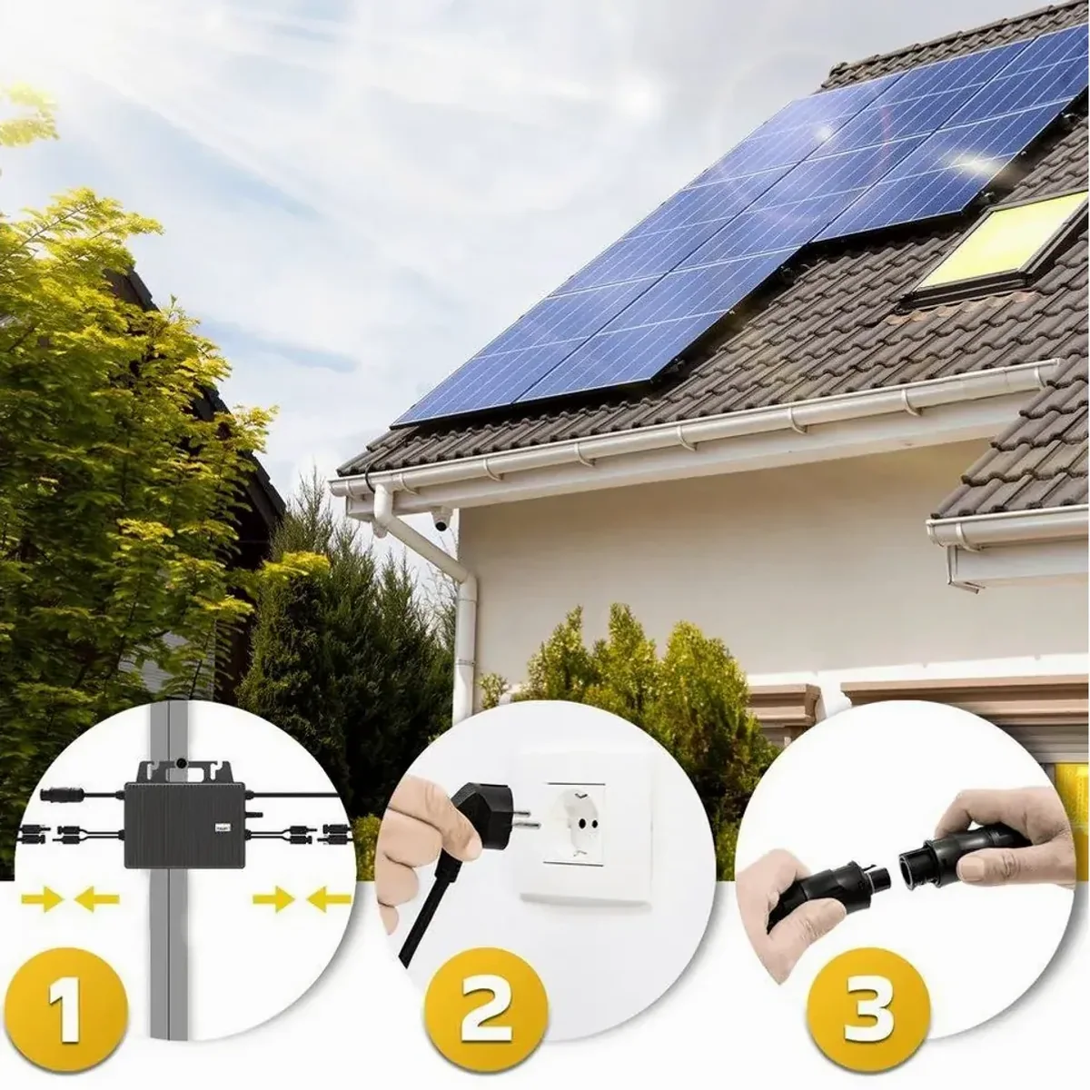 SUNNIVA Balkonkraftwerk 2000W, Plug & Play, bifaziale Solarmodule 3