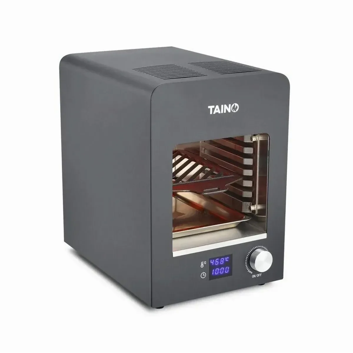 TAINO Elektro-Steakgrill, bis zu 800°C, Gusseisen-Grillplatte, integrierter Timer 3