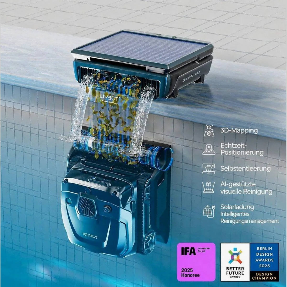 WYBOT S3 Poolroboter, 3D-Kartierung, intelligente Navigation, automatisches Parken 2