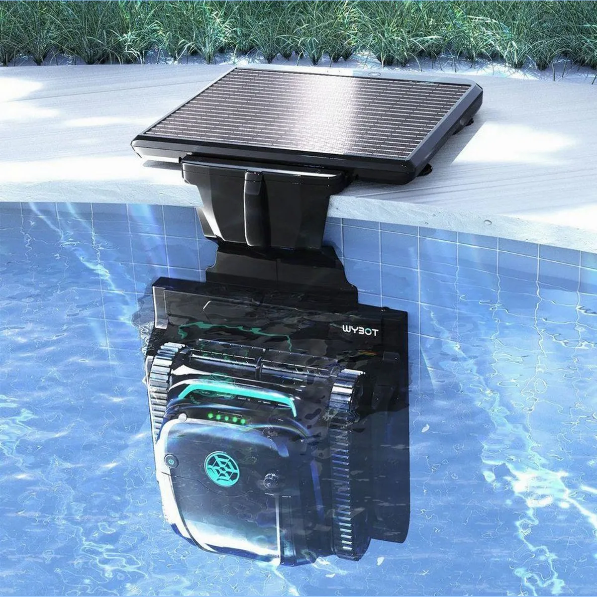 WYBOT S2 Solar Poolroboter, kabellos, solarbetrieben, effizientes Filtersystem
