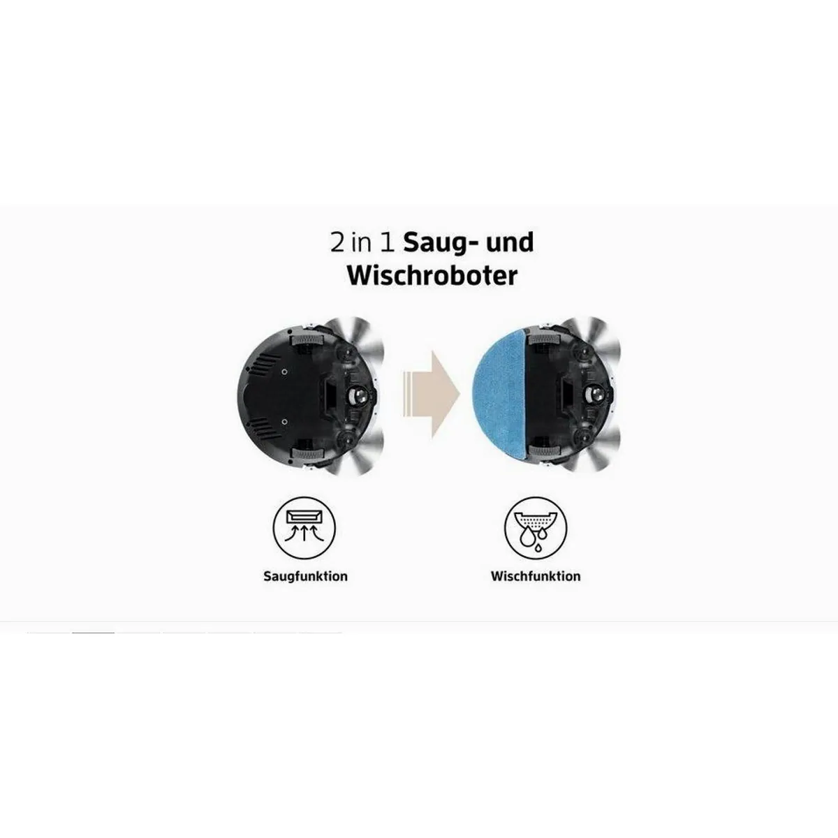 ZACO V5sPro Nass-Trocken-Saugroboter, Wischfunktion, 120 Minuten Laufzeit 3