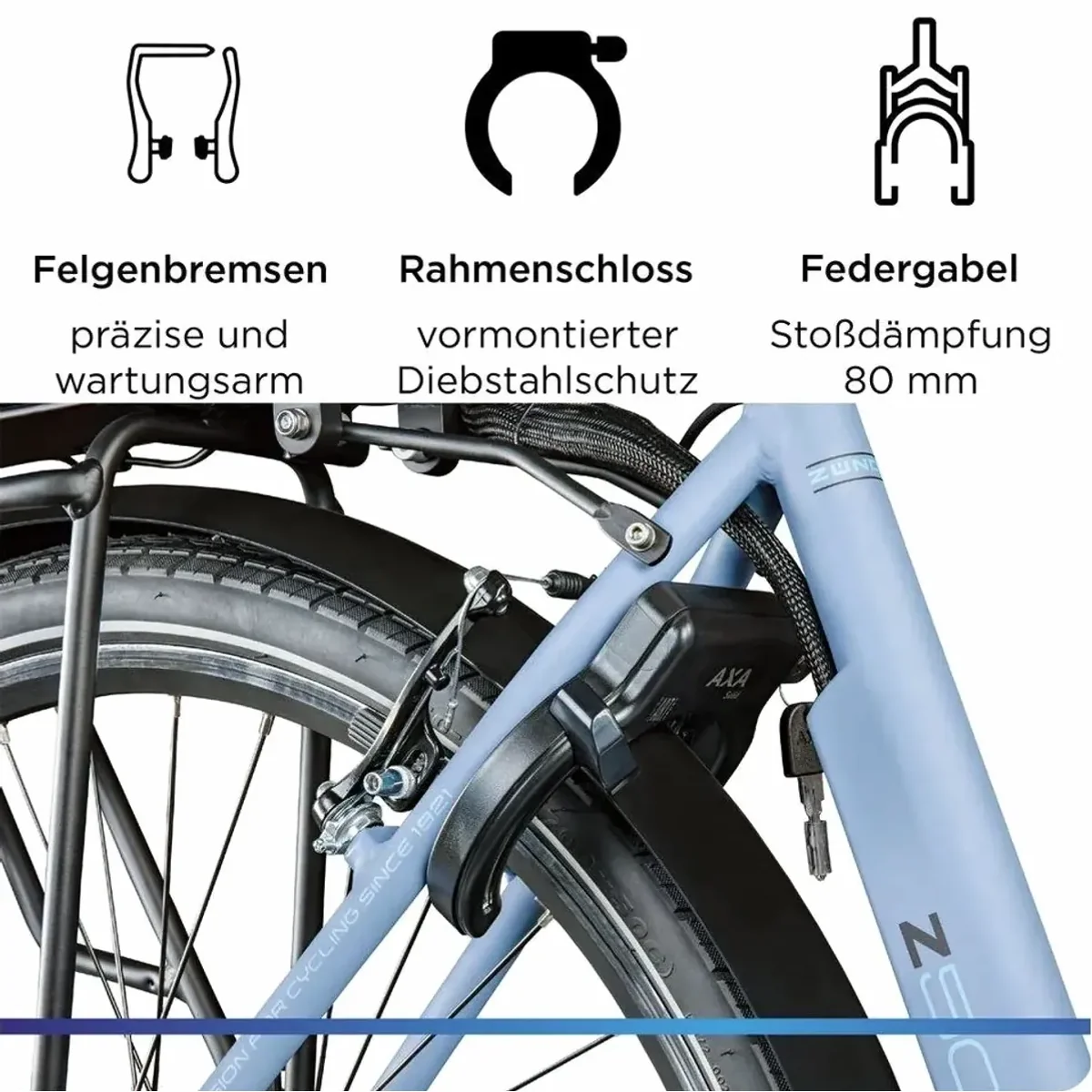 Zündapp Z502 E-Bike Cityrad, 28 Zoll, 130 km Reichweite, 40 Nm Motor 3